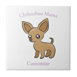 Lieve Chihuahua Mama Kunst Thunder_Cove Tegeltje