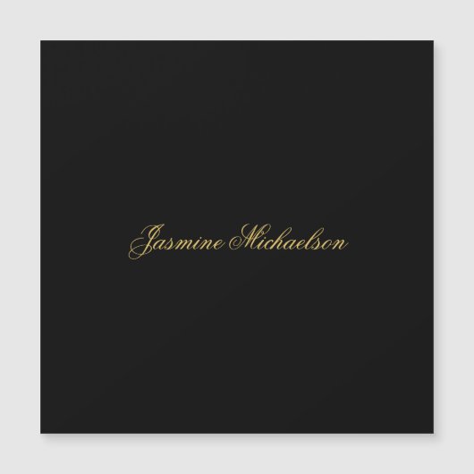 Lieve Chique Calligrafie Naam Zwart & Goud (Voorkant)