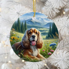 Lieve Cocker Spaniel Aandenken Keramisch Ornament