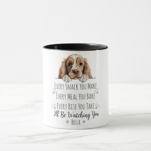 Lieve Cocker Spaniel Hond Grappige Op Maat Gemaakt Mok (Midden)