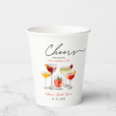 Lieve Cocktail Bruidsfeest Party Papieren Bekers (Achterkant)