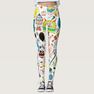Lieve Colorful Alien Monsters Leggings