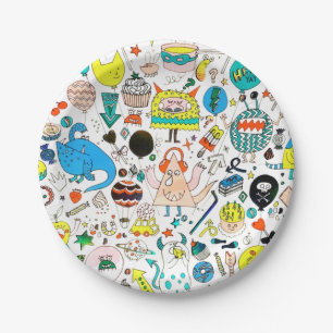 Lieve Colorful Alien Monsters  Papieren Bordje