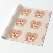 lieve corgi-hoes cadeaupapier (Uitgerold)