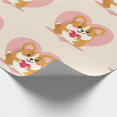 lieve corgi-hoes cadeaupapier (Hoek)