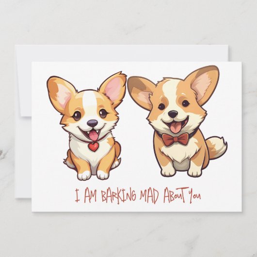 Lieve Corgi Hond Verjaardag Valentijnkaart Feestdagenkaart (Voorkant)