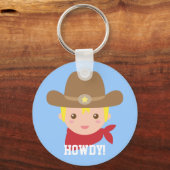 Lieve Cowboy Jongen Persoonlijk Sleutelhanger (Voorkant)