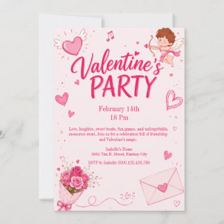 Lieve Cupido Valentijnsfeest Uitnodiging