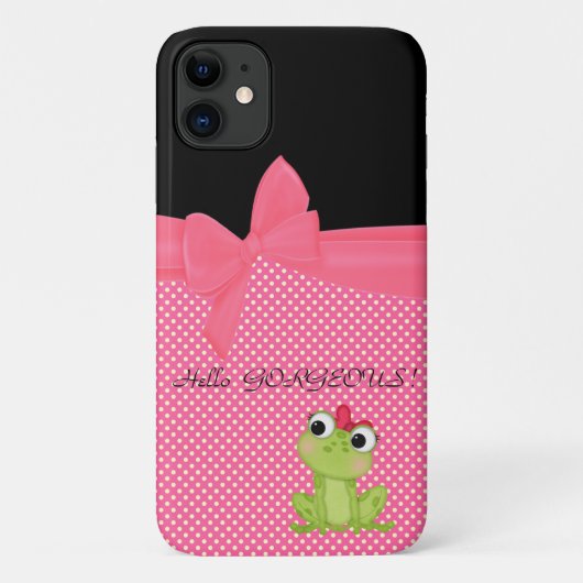 Lieve Cute Kikker op Stippen-Hallo Prachtig Case-Mate iPhone Case (Achterkant)