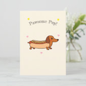 Lieve dachshund hotdog kerstkaart (Staand voorkant)
