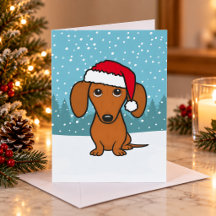 Lieve Dachshund Kerstman Wiener Hond Kerstmis