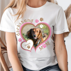 Lieve Dachshund Moeder Maatwerk Foto Gepersonalise T-shirt