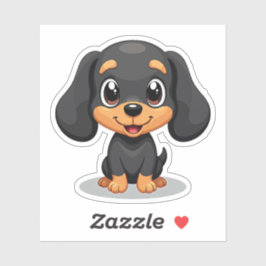 Lieve Dachshund Puppy – Chibi Stijl Sticker