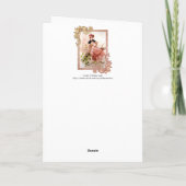 Lieve  dame in roze dress kaart (Achterkant)