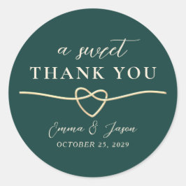 Lieve dank je bruiloft gunst Sticker