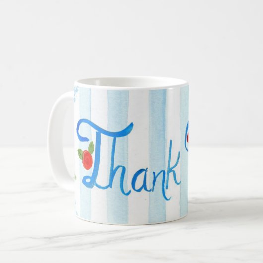 Lieve dank, Mok door ZAZZ_IT leraar (Voorkant links)