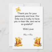 Lieve dank voor je kleintje: Baby Dank je wel Kaart (Achterkant)