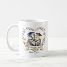 Lieve das en pinguïn afstudeerknuffel gepersonalis koffiemok