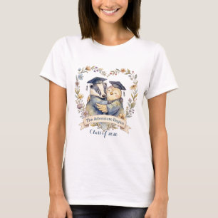 Lieve Das & Pinguïn Afstudeerknuffel Persoonlijk T-shirt