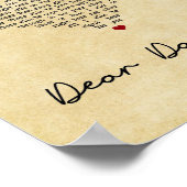 Lieve Daughter  Heart Song Lyric Print (Hoek)