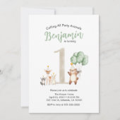 Lieve dieren in het bos Feest voor alle wilde dier Kaart (Voorkant)