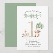 Lieve dieren in het bos Feest voor alle wilde dier Kaart (Voorkant / Achterkant)