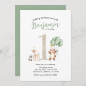 Lieve dieren in het wild Bos roept alle feestbeest Kaart (Voorkant / Achterkant)