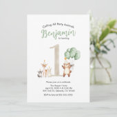 Lieve dieren in het wild Het bos roept alle feestb Kaart (Staand voorkant)