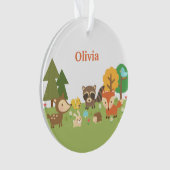 Lieve Dieren uit het Bos - Kinderen Persoonlijk Ornament (voorkant)