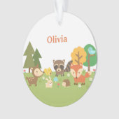 Lieve Dieren uit het Bos - Kinderen Persoonlijk Ornament (voorkant)