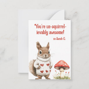 Lieve Dieren uit het Bos Valentijnskaart voor Kind Notitiekaartje