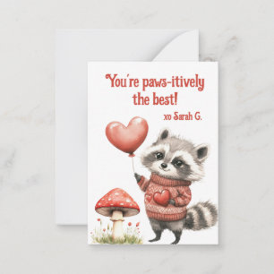 Lieve Dieren uit het Bos Valentijnskaart voor Kind Notitiekaartje