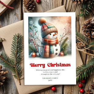 Lieve digitale Kerstman minimalist kaart