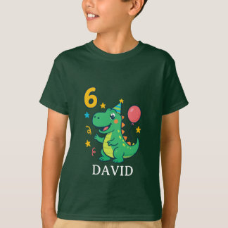 Lieve Dino 6e verjaardagsfeestje T-shirt