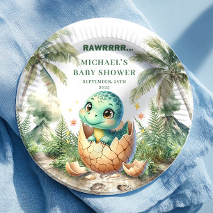 Lieve Dino Baby Shower Namenbordjes Kommen Eraan Papieren Bordje