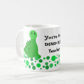 Lieve Dinosauriër Docent Ontwerp Koffiemok (Voorkant links)
