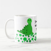 Lieve Dinosauriër Docent Ontwerp Koffiemok (Links)