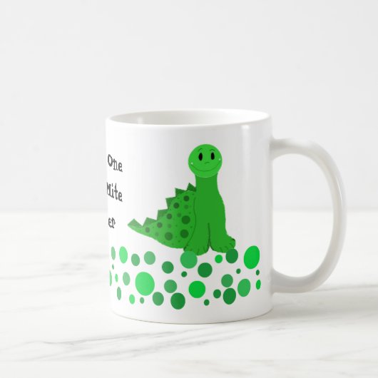 Lieve Dinosauriër Docent Ontwerp Koffiemok (Rechts)