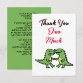 Lieve Dinosauriër Koppel Trouw Dank Je Bedankkaart (Voorkant / Achterkant)