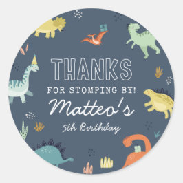 Lieve dinosaurus verjaardag bedankt sticker