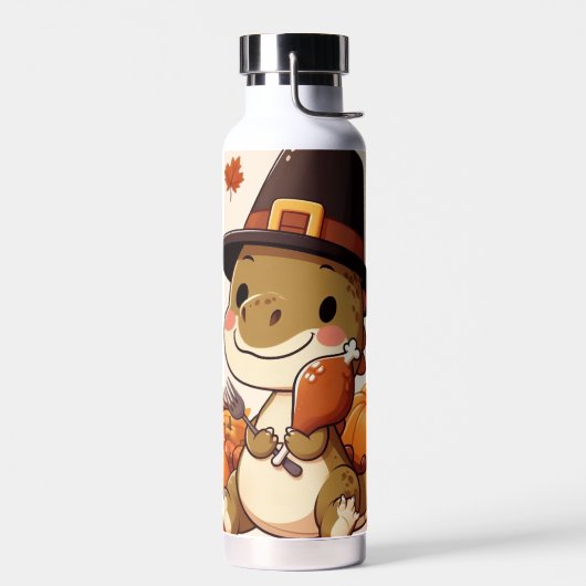 Lieve dinosaurus voor Thanksgiving Waterfles (Links)