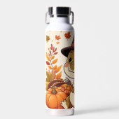 Lieve dinosaurus voor Thanksgiving Waterfles (Voorkant)