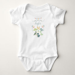 Lieve dinosaurus waterverf gepersonaliseerd romper