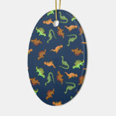 Lieve Dinosaurussen Patroon Keramisch Ornament (Links)