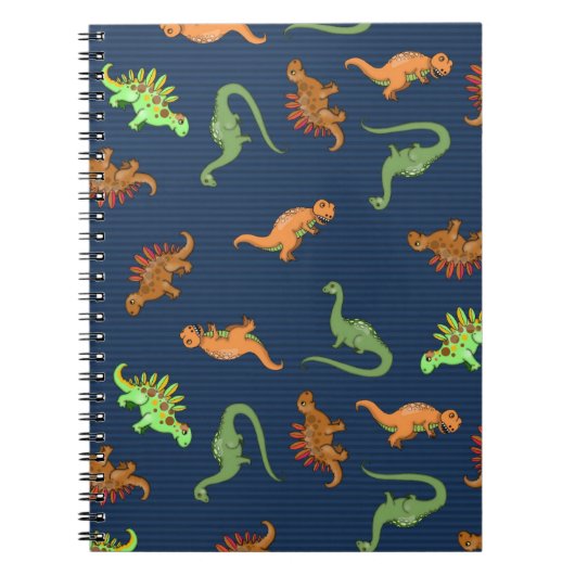 Lieve Dinosaurussen Patroon Notitieboek (Voorkant)