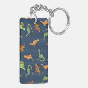 Lieve Dinosaurussen Patroon Sleutelhanger