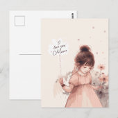 Lieve Dochter Liefde Mam Briefkaart (Voorkant / Achterkant)