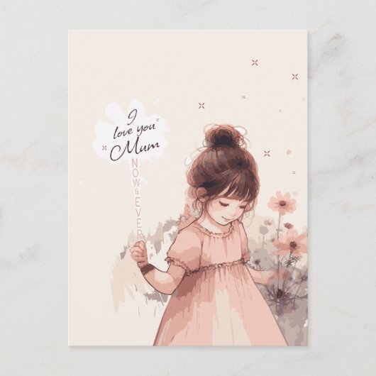 Lieve Dochter Liefde Mam Briefkaart (Voorkant)