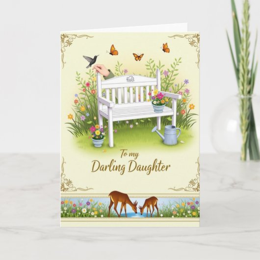 Lieve dochter Moederdag scène kaart (Voorkant)