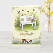 Lieve dochter Moederdag scène kaart (Gele Bloem)
